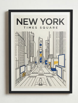 Affiche de New York – Cadre noir