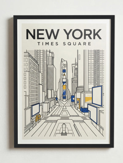 Affiche de New York – Cadre noir