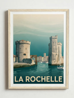 Affiche de La Rochelle - La Rochelle Vieux Port – Cadre bois