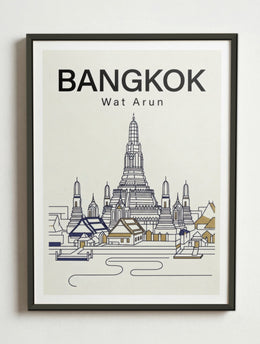 Affiche de Bangkok – Cadre métal