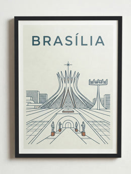 Affiche de Brasília – Cadre noir