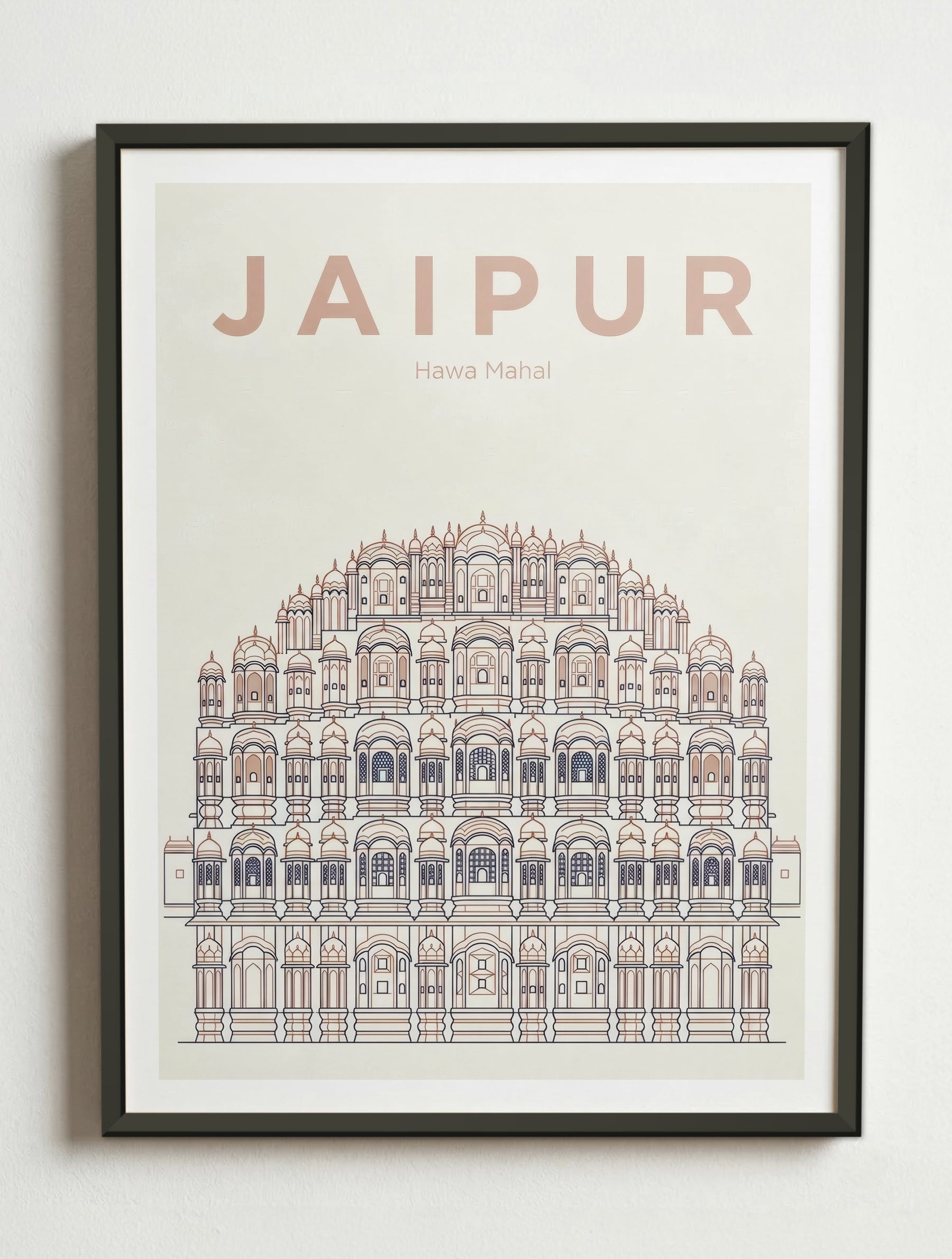 Affiche de Jaipur – Cadre métal