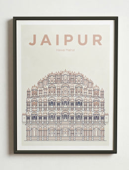 Affiche de Jaipur – Cadre métal