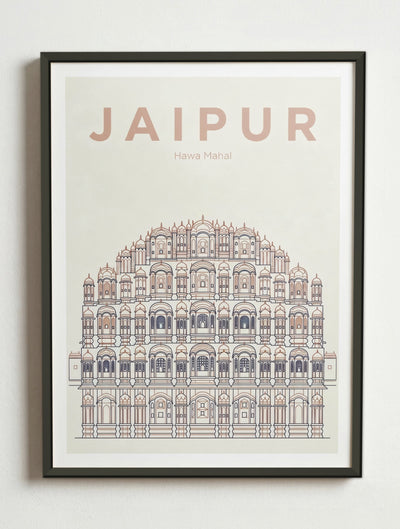 Affiche de Jaipur – Cadre métal