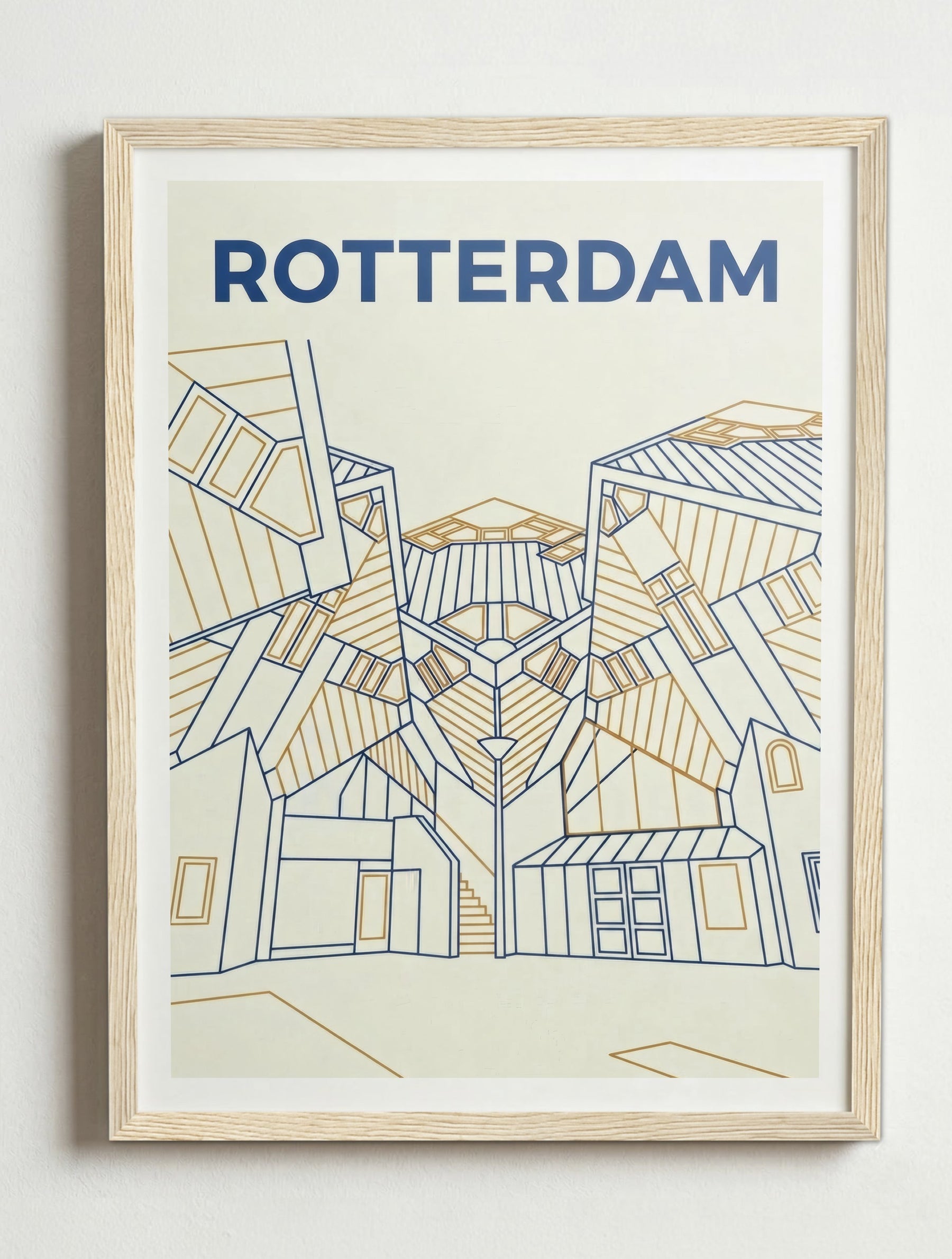 Affiche de Rotterdam – Cadre bois