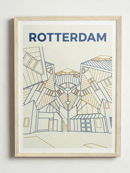 Affiche de Rotterdam – Cadre bois