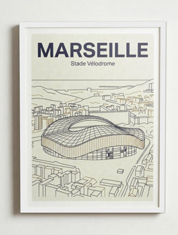 Affiche de Marseille – Cadre blanc