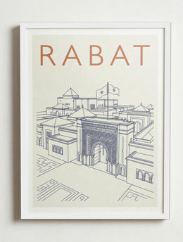Affiche de Rabat – Cadre blanc