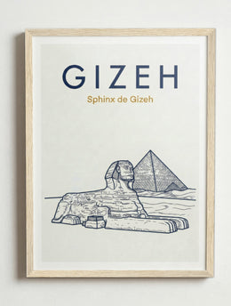 Affiche de Gizeh – Cadre bois