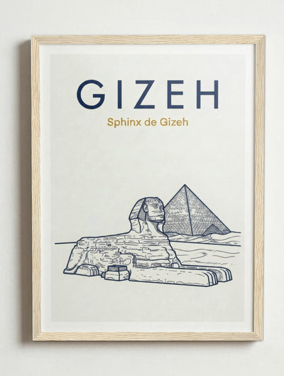 Affiche de Gizeh – Cadre bois