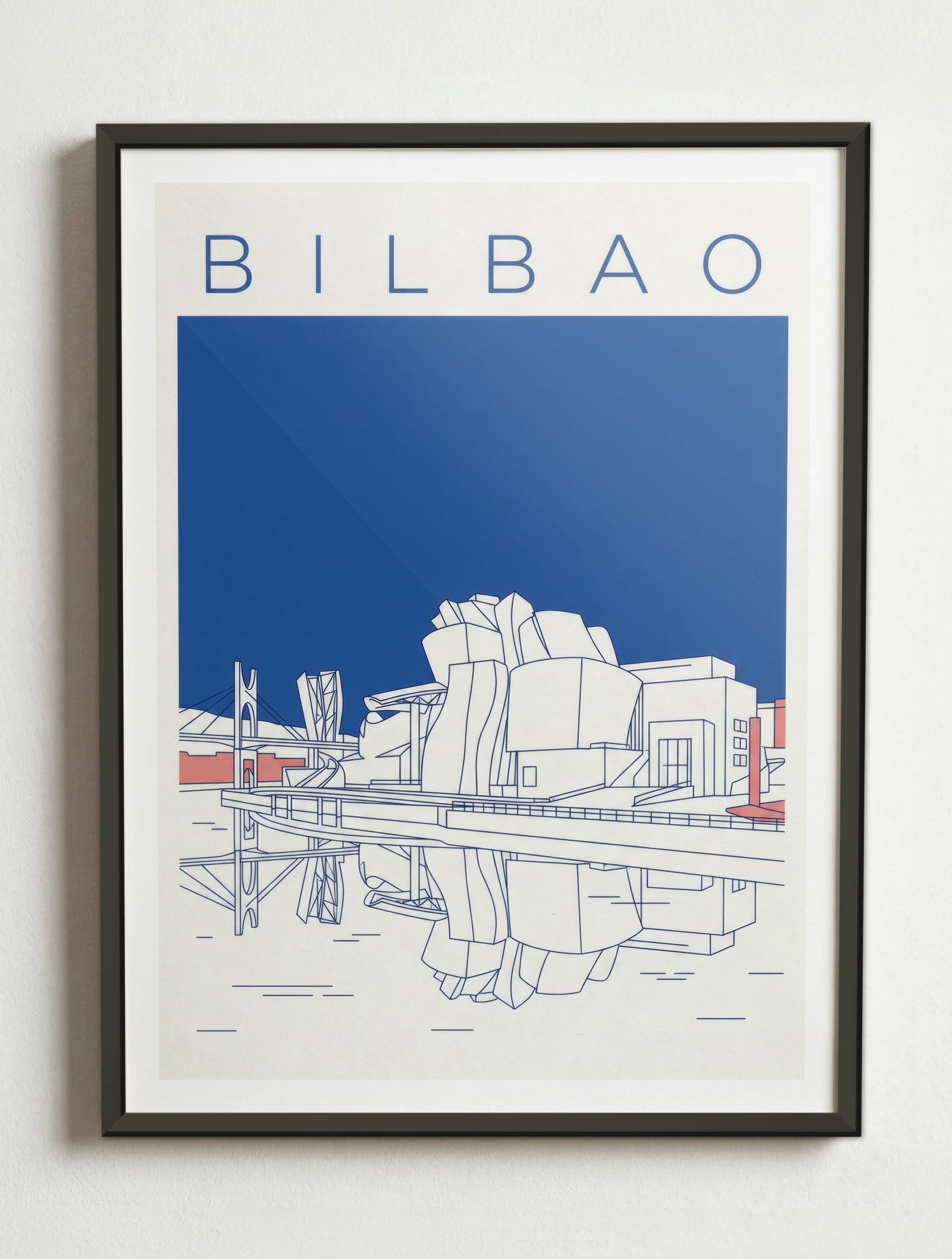 Affiche de Bilbao – Cadre métal