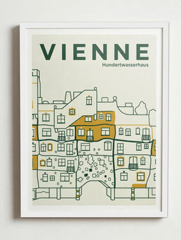 Affiche de Vienne – Cadre blanc