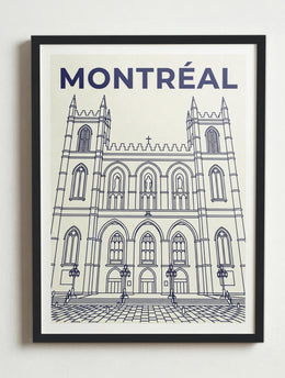 Affiche de Montréal – Cadre noir
