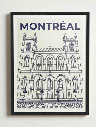 Affiche de Montréal – Cadre noir