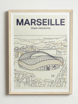 Affiche de Marseille – Cadre bois