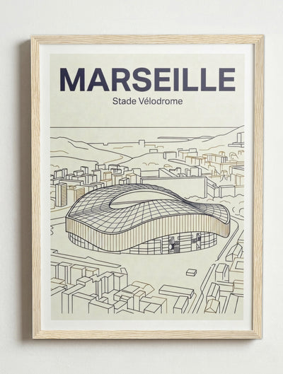 Affiche de Marseille – Cadre bois