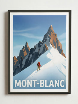 Affiche de Mont-Blanc – Cadre métal