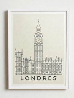 Affiche Londres – Cadre blanc