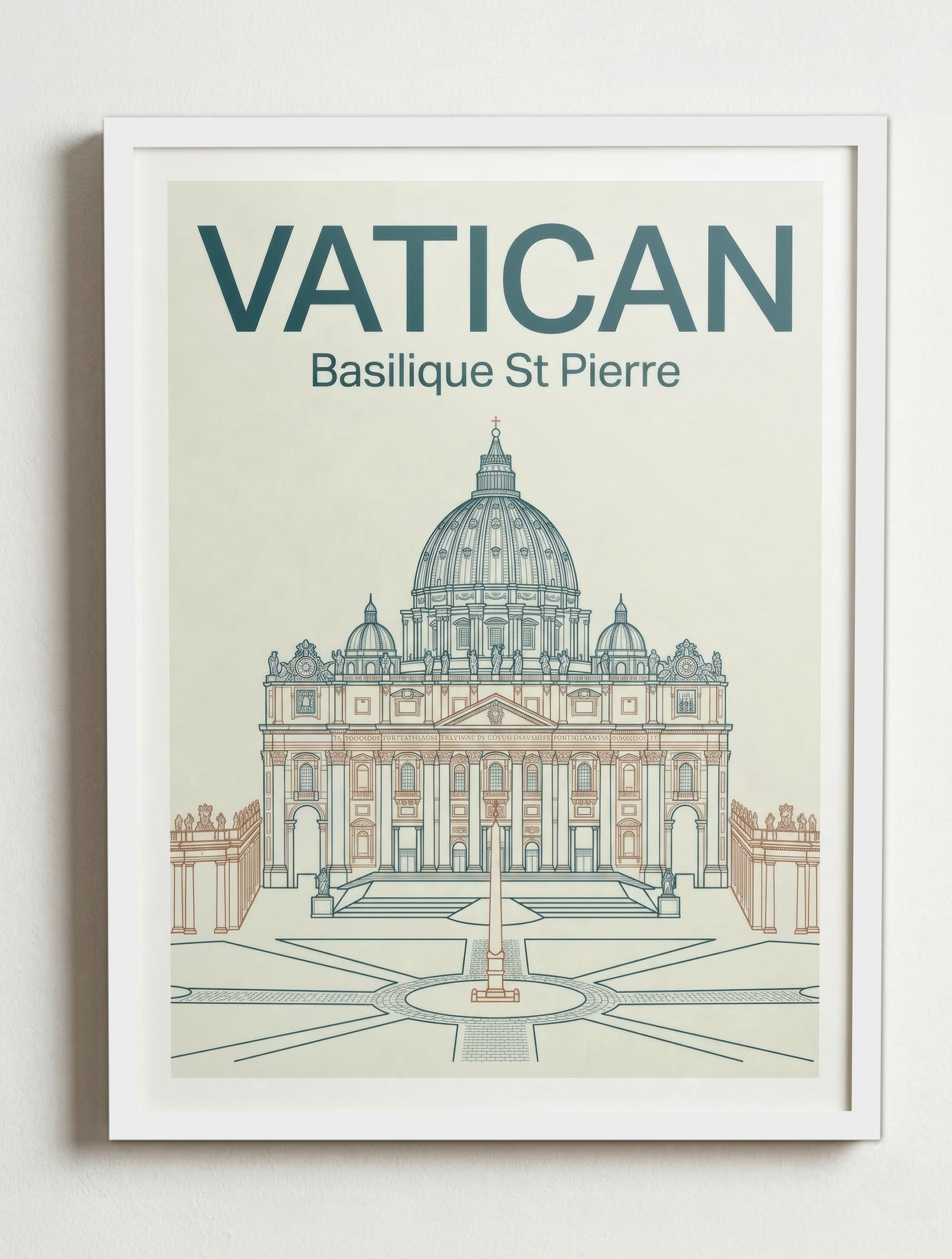 Affiche de Vatican – Cadre blanc