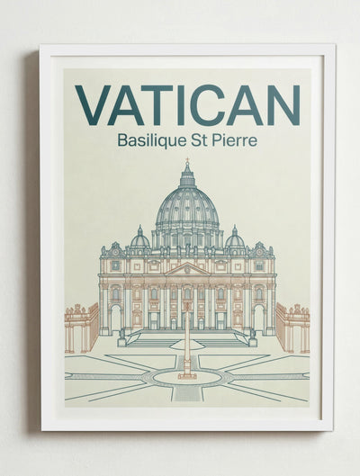 Affiche de Vatican – Cadre blanc