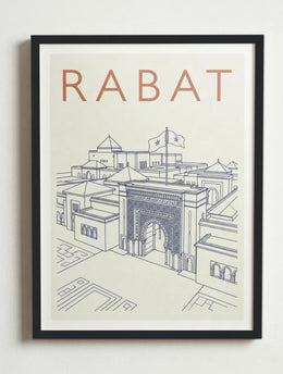 Affiche de Rabat – Cadre noir