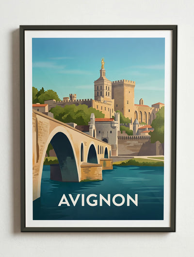 Affiche de Avignon – Cadre métal