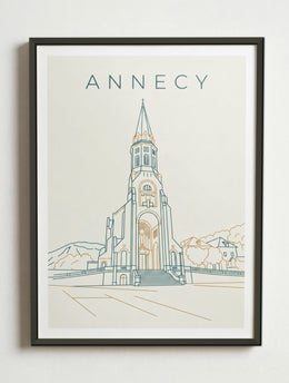 Affiche de Annecy – Cadre métal