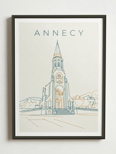 Affiche de Annecy – Cadre métal