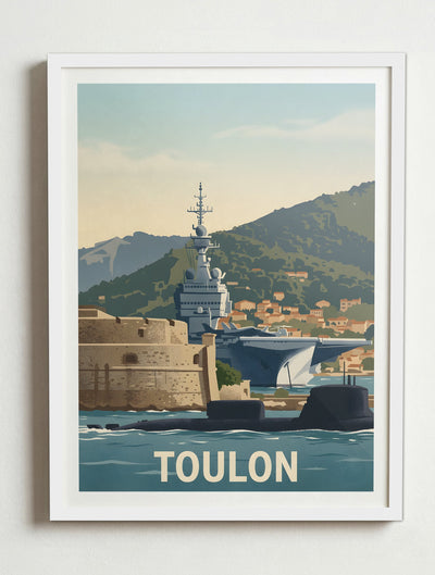 Affiche de Toulon – Cadre blanc