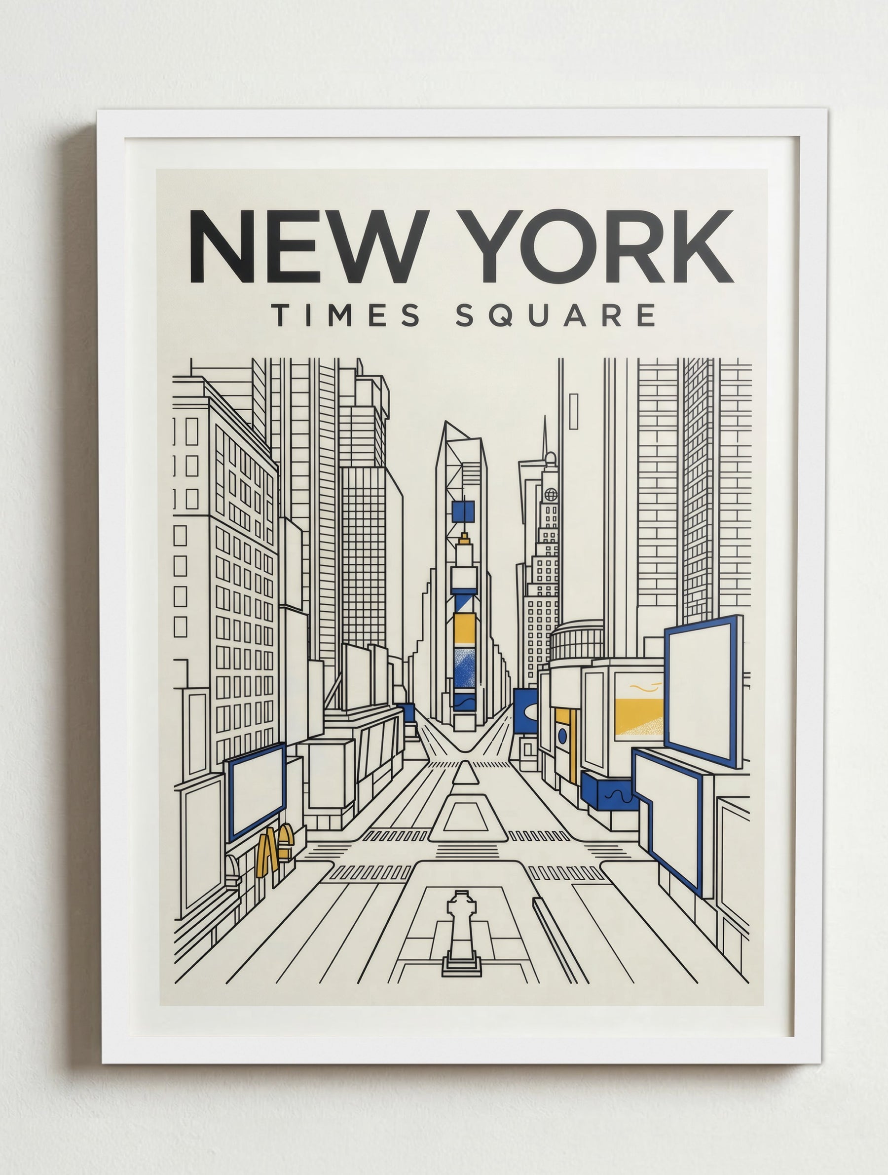 Affiche de New York – Cadre blanc