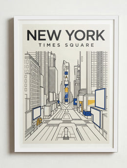Affiche de New York – Cadre blanc