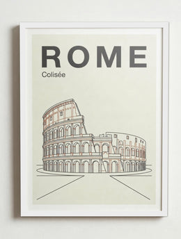 Affiche de Rome – Cadre blanc