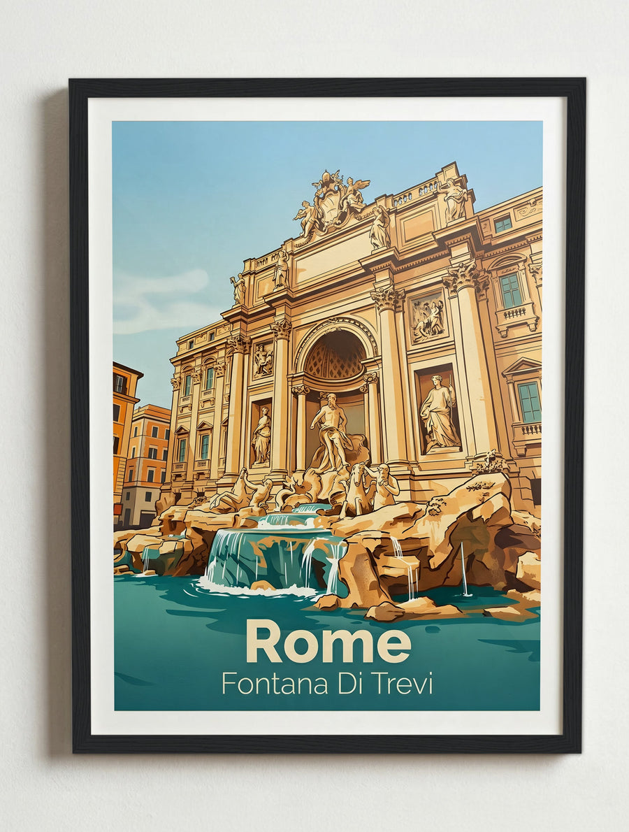 Affiche de Rome - Fontana Di Trevi