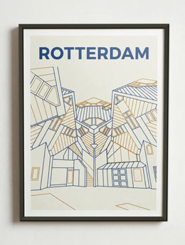 Affiche de Rotterdam – Cadre métal