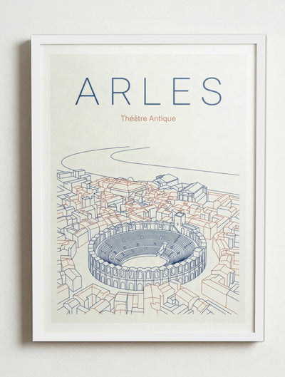 Affiche de Arles – Cadre blanc