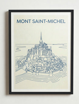 Affiche de Mont Saint-Michel – Cadre noir