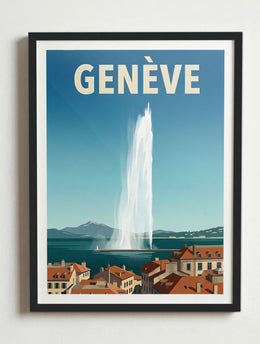 Affiche de Genève – Cadre noir
