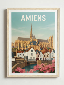 Affiche de Amiens – Cadre bois