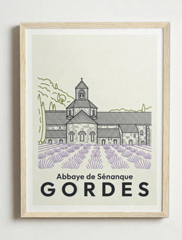 Affiche de Gordes – Cadre bois