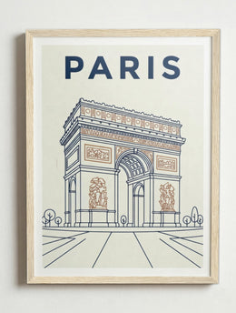 Affiche Paris – Cadre bois