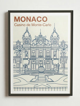 Affiche de Monaco-Ville – Cadre métal