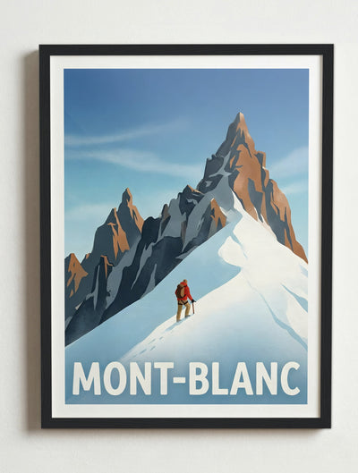 Affiche de Mont-Blanc – Cadre noir