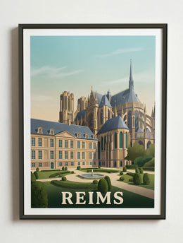 Affiche de Reims – Cadre métal
