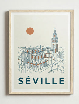Affiche de Séville – Cadre bois