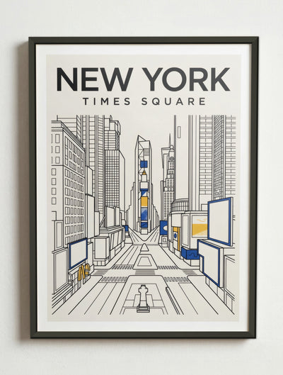 Affiche de New York – Cadre métal