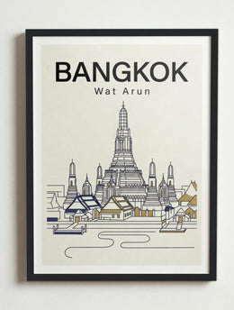 Affiche de Bangkok – Cadre noir