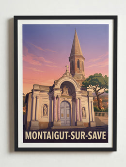 Affiche de Montaigut-sur-Save, France - – Cadre noir