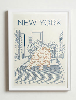 Affiche de New York – Cadre blanc