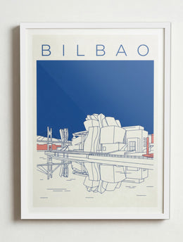 Affiche de Bilbao – Cadre blanc