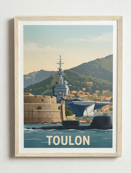 Affiche de Toulon – Cadre bois